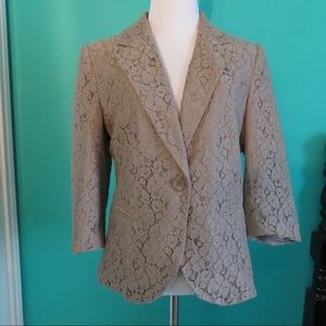 The Limited floral gray blazer